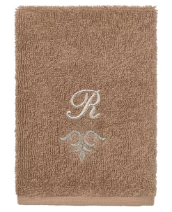 Linum Home Textiles Turkish Cotton Monica Embellished Towel 3 Piece Set - Latte -Avanti Linens Shop 23140322 fpx