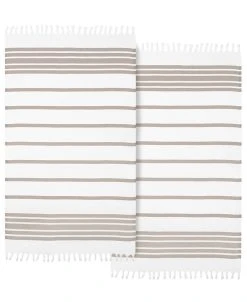 Linum Home Textiles Herringbone Pestemal Pack Of 2 100% Turkish Cotton Beach Towel
