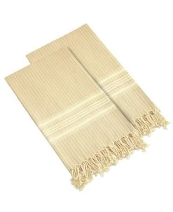 Linum Home Textiles Luxe Herringbone Pestemal Pack Of 2 100% Turkish Cotton Beach Towel