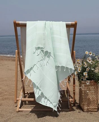 Linum Home Textiles Lucky Pestemal Pack Of 2 100% Turkish Cotton Beach Towel 4 Linum Home Textiles Lucky Pestemal Pack Of 2 100% Turkish Cotton Beach Towel - Image 2
