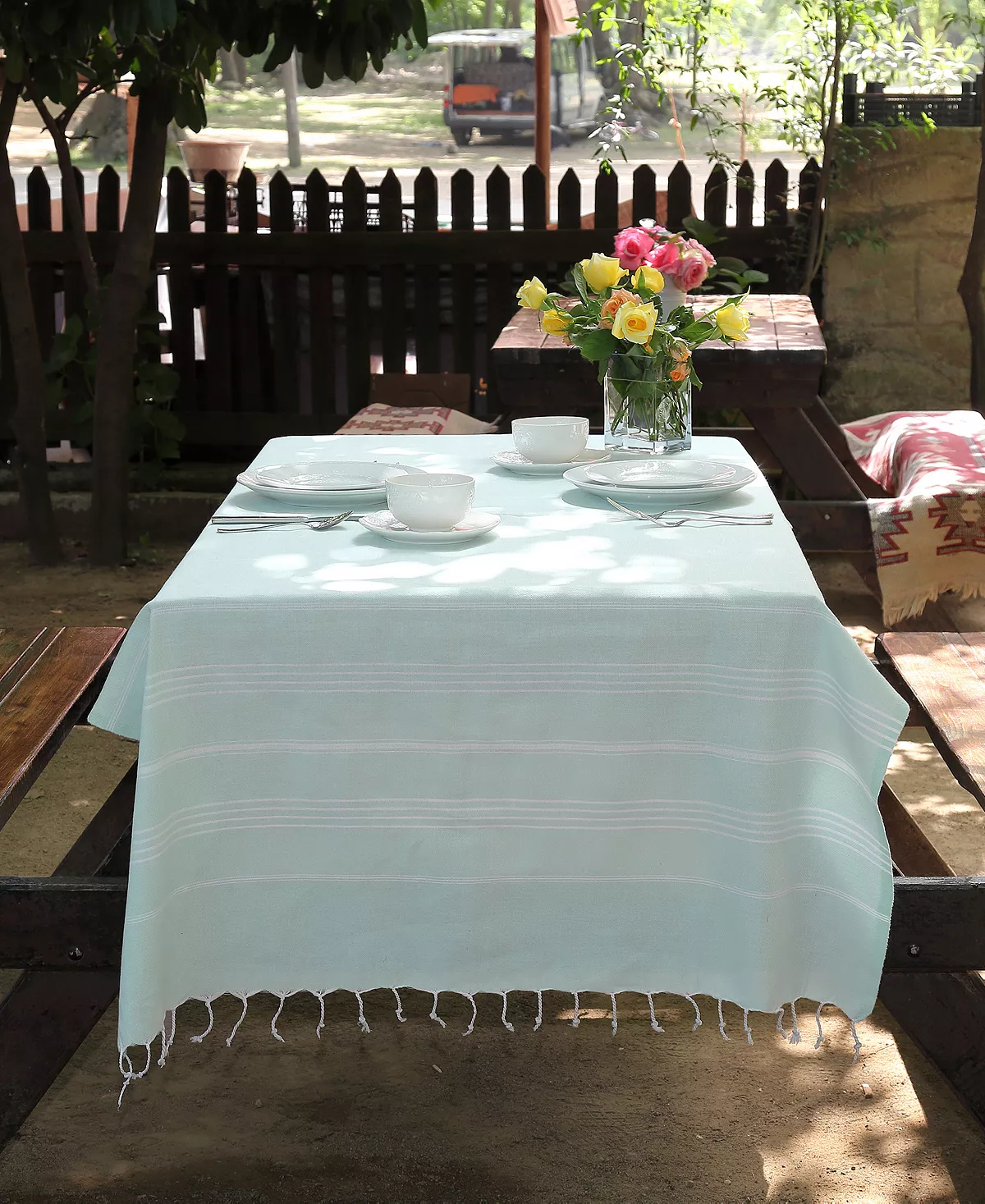 Linum Home Textiles Lucky Pestemal Pack Of 2 100% Turkish Cotton Beach Towel 5 Linum Home Textiles Lucky Pestemal Pack Of 2 100% Turkish Cotton Beach Towel - Image 3