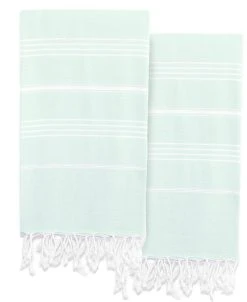 Linum Home Textiles Lucky Pestemal Pack Of 2 100% Turkish Cotton Beach Towel