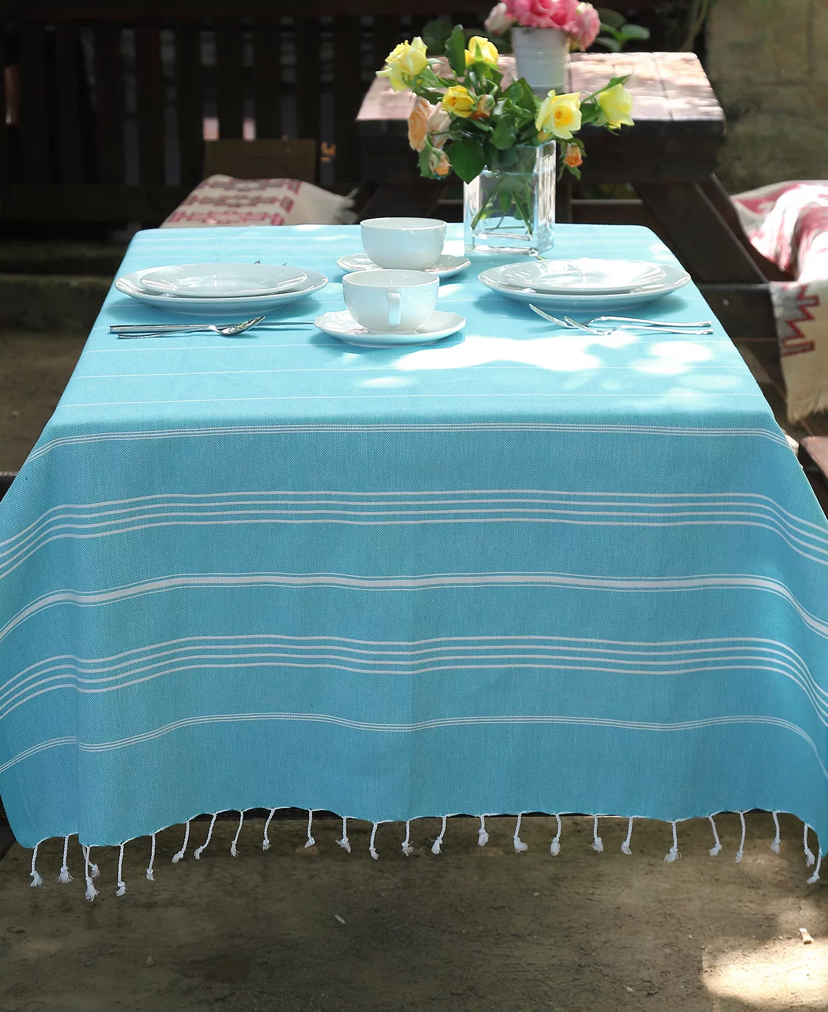 Linum Home Textiles Lucky Pestemal Pack Of 2 100% Turkish Cotton Beach Towel 8 Linum Home Textiles Lucky Pestemal Pack Of 2 100% Turkish Cotton Beach Towel - Image 6