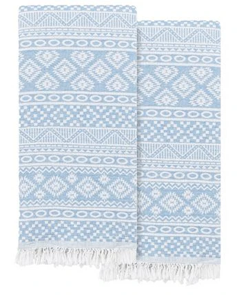 Linum Home Textiles Sea Breeze Pestemal Pack Of 2 100% Turkish Cotton Beach Towel 4 Linum Home Textiles Sea Breeze Pestemal Pack Of 2 100% Turkish Cotton Beach Towel - Image 2