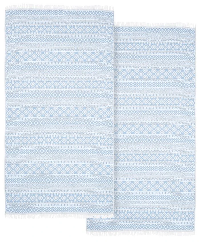 Linum Home Textiles Sea Breeze Pestemal Pack Of 2 100% Turkish Cotton Beach Towel 3 Linum Home Textiles Sea Breeze Pestemal Pack Of 2 100% Turkish Cotton Beach Towel