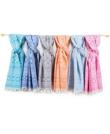 Linum Home Textiles Sea Breeze Pestemal Pack Of 2 100% Turkish Cotton Beach Towel 7 Linum Home Textiles Sea Breeze Pestemal Pack Of 2 100% Turkish Cotton Beach Towel - Image 5