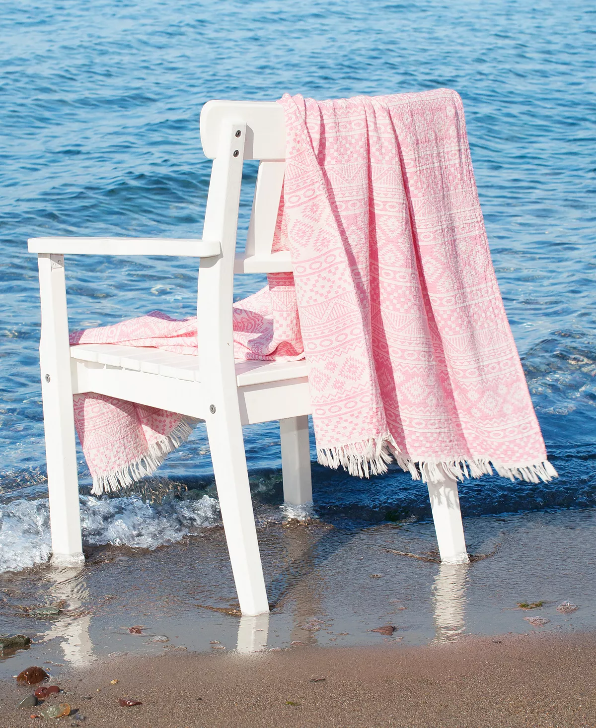 Linum Home Textiles Sea Breeze Pestemal Pack Of 2 100% Turkish Cotton Beach Towel 14 Linum Home Textiles Sea Breeze Pestemal Pack Of 2 100% Turkish Cotton Beach Towel - Image 12