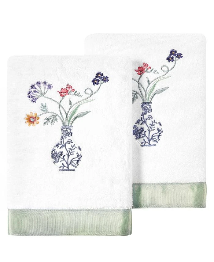 Linum Home Textiles Turkish Cotton Stella Embellished Hand Towel Set, 2 Piece 3 Linum Home Textiles Turkish Cotton Stella Embellished Hand Towel Set, 2 Piece