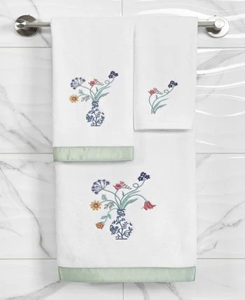Linum Home Textiles Turkish Cotton Stella Embellished Hand Towel Set, 2 Piece 4 Linum Home Textiles Turkish Cotton Stella Embellished Hand Towel Set, 2 Piece - Image 2