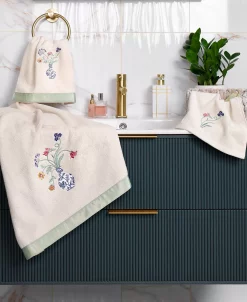 Linum Home Textiles Turkish Cotton Stella Embellished Bath Towel Set, 2 Piece -Avanti Linens Shop 23164003 fpx