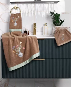Linum Home Textiles Turkish Cotton Stella Embellished Bath Towel Set, 2 Piece -Avanti Linens Shop 23164041 fpx