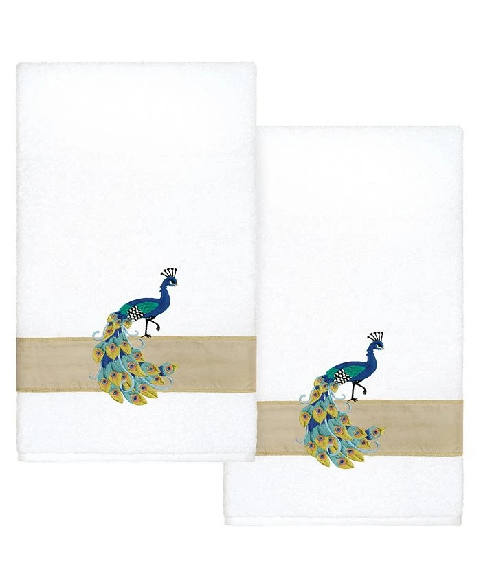 Linum Home Textiles Turkish Cotton Penelope Embellished Bath Towel Set, 2 Piece 3 Linum Home Textiles Turkish Cotton Penelope Embellished Bath Towel Set, 2 Piece