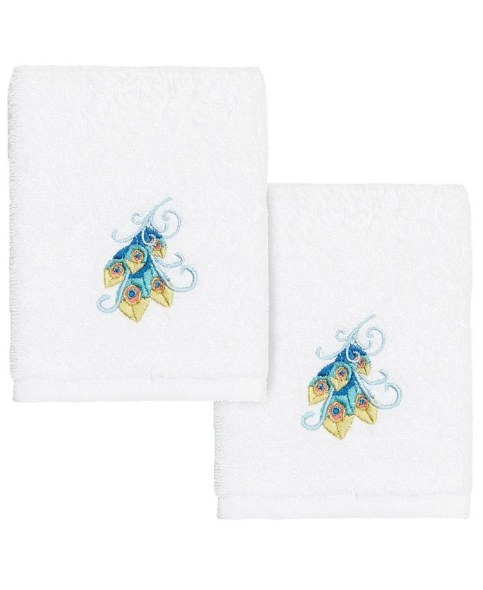 Linum Home Textiles Turkish Cotton Penelope Embellished Washcloth Set, 2 Piece 3 Linum Home Textiles Turkish Cotton Penelope Embellished Washcloth Set, 2 Piece
