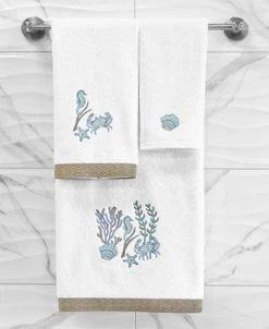 Linum Home Textiles Turkish Cotton Aaron Embellished Towel Set, 3 Piece -Avanti Linens Shop 23164713 fpx