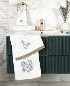 Linum Home Textiles Turkish Cotton Aaron Embellished Towel Set, 3 Piece -Avanti Linens Shop 23164714 fpx