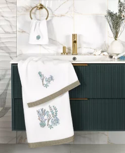 Linum Home Textiles Turkish Cotton Aaron Embellished Bath Towel Set, 2 Piece -Avanti Linens Shop 23164722 fpx