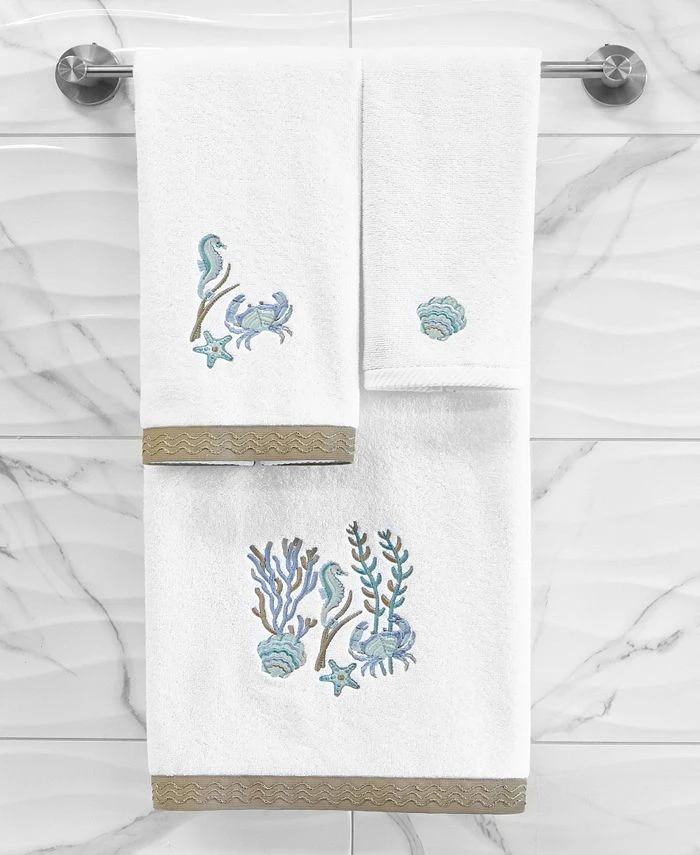 Linum Home Textiles Turkish Cotton Aaron Embellished Towel Set, 3 Piece 6 Linum Home Textiles Turkish Cotton Aaron Embellished Towel Set, 3 Piece - Image 4