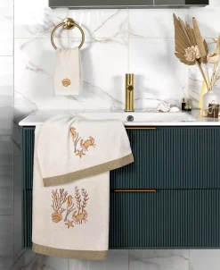 Linum Home Textiles Turkish Cotton Aaron Embellished Bath Towel Set, 2 Piece -Avanti Linens Shop 23164759 fpx