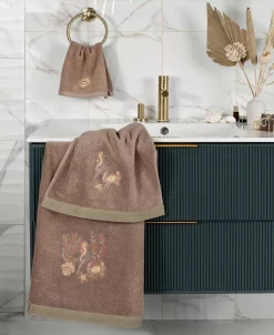 Linum Home Textiles Turkish Cotton Aaron Embellished Bath Towel Set, 2 Piece -Avanti Linens Shop 23164808 fpx