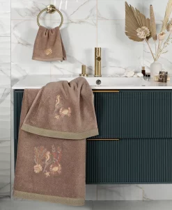 Linum Home Textiles Turkish Cotton Aaron Embellished Fingertip Towel Set, 2 Piece -Avanti Linens Shop 23164834 fpx