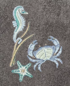 Linum Home Textiles Turkish Cotton Aaron Embellished Hand Towel Set, 2 Piece -Avanti Linens Shop 23165198 fpx