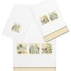 Linum Home Textiles Turkish Cotton Belinda Embellished Towel Set, 3 Piece -Avanti Linens Shop 23165247 fpx