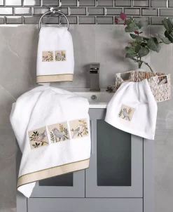 Linum Home Textiles Turkish Cotton Belinda Embellished Bath Towel Set, 2 Piece -Avanti Linens Shop 23165284 fpx