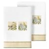 Linum Home Textiles Turkish Cotton Belinda Embellished Hand Towel Set, 2 Piece -Avanti Linens Shop 23165288 fpx
