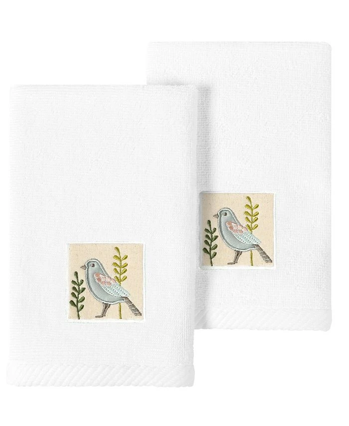Linum Home Textiles Turkish Cotton Belinda Embellished Fingertip Towel Set, 2 Piece 3 Linum Home Textiles Turkish Cotton Belinda Embellished Fingertip Towel Set, 2 Piece