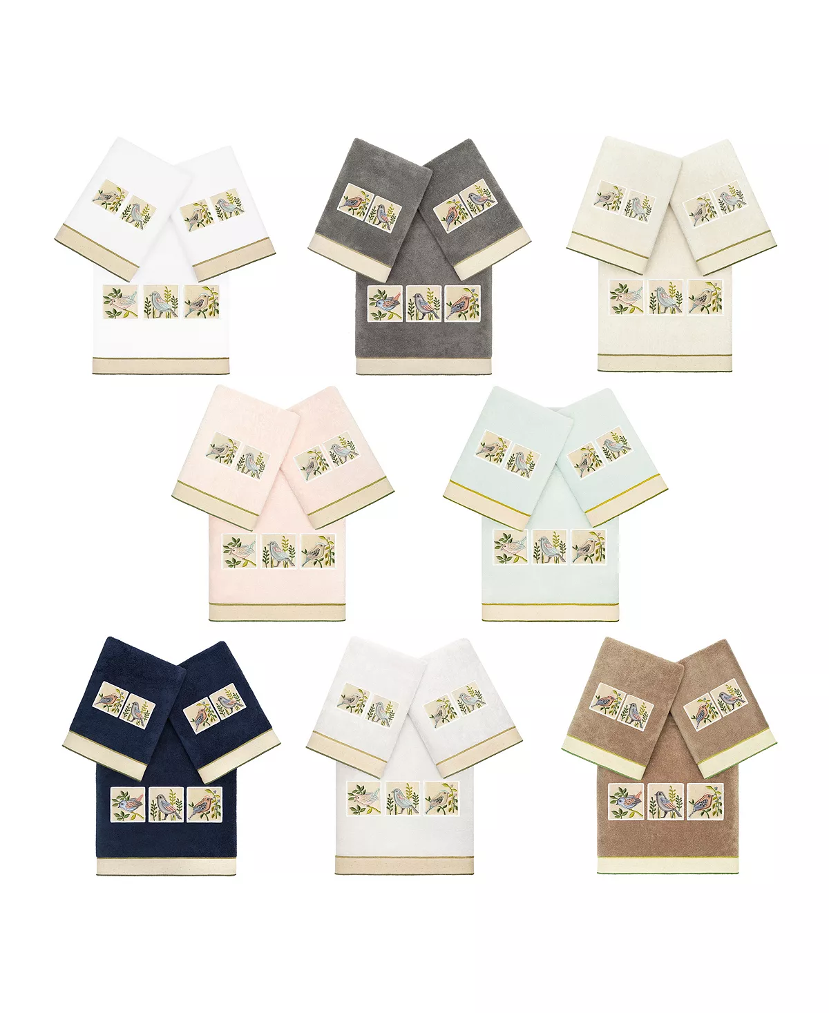 Linum Home Textiles Turkish Cotton Belinda Embellished Towel Sets Collection 3 Linum Home Textiles Turkish Cotton Belinda Embellished Towel Sets Collection