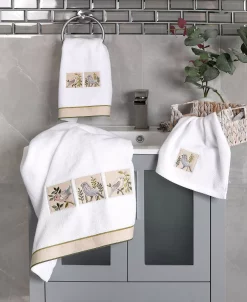 Linum Home Textiles Turkish Cotton Belinda Embellished Towel Set, 3 Piece -Avanti Linens Shop 23165305 fpx