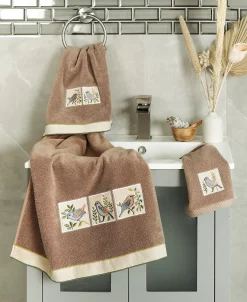 Linum Home Textiles Turkish Cotton Belinda Embellished Bath Towel Set, 2 Piece -Avanti Linens Shop 23165360 fpx