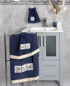 Linum Home Textiles Turkish Cotton Belinda Embellished Bath Towel Set, 2 Piece -Avanti Linens Shop 23165482 fpx