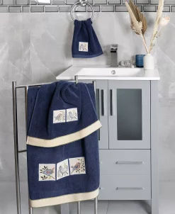 Linum Home Textiles Turkish Cotton Belinda Embellished Hand Towel Set, 2 Piece -Avanti Linens Shop 23165488 fpx
