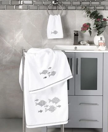 Linum Home Textiles Turkish Cotton Figi Embellished Towel Set, 3 Piece 8 Linum Home Textiles Turkish Cotton Figi Embellished Towel Set, 3 Piece - Image 6