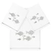 Linum Home Textiles Turkish Cotton Figi Embellished Towel Set, 3 Piece