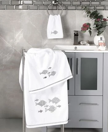 Linum Home Textiles Turkish Cotton Figi Embellished Towel Set, 3 Piece 7 Linum Home Textiles Turkish Cotton Figi Embellished Towel Set, 3 Piece - Image 5