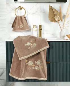 Linum Home Textiles Turkish Cotton Figi Embellished Hand Towel Set, 2 Piece -Avanti Linens Shop 23168328 fpx