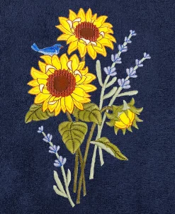 Linum Home Textiles Turkish Cotton Girasol Embellished Bath Towel Set, 2 Piece -Avanti Linens Shop 23169331 fpx