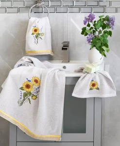 Linum Home Textiles Turkish Cotton Girasol Embellished Towel Set, 3 Piece 28 Linum Home Textiles Turkish Cotton Girasol Embellished Towel Set, 3 Piece -Avanti Linens Shop 23170274 fpx