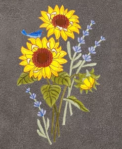 Linum Home Textiles Turkish Cotton Girasol Embellished Towel Set, 3 Piece -Avanti Linens Shop 23170434 fpx