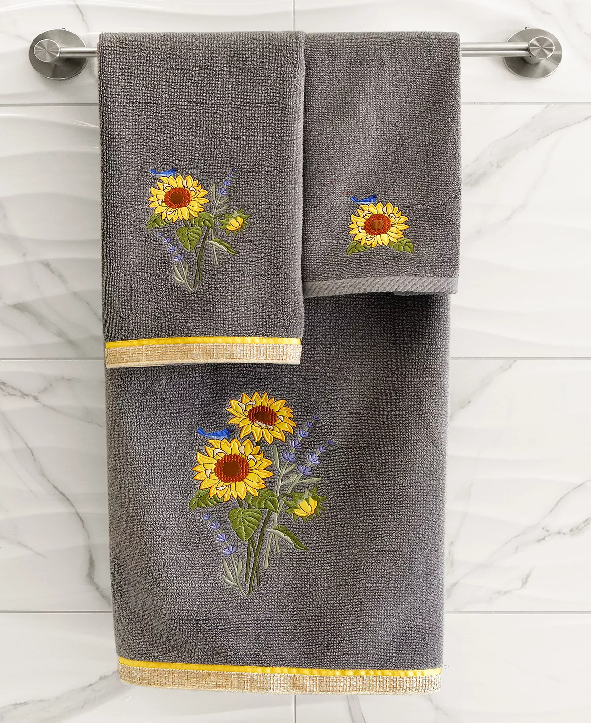 Linum Home Textiles Turkish Cotton Girasol Embellished Fingertip Towel Set, 2 Piece 13 Linum Home Textiles Turkish Cotton Girasol Embellished Fingertip Towel Set, 2 Piece - Image 11