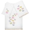 Linum Home Textiles Turkish Cotton Mariposa Embellished Towel Set, 3 Piece -Avanti Linens Shop 23170711 fpx