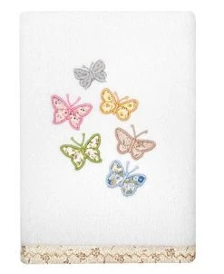 Linum Home Textiles Turkish Cotton Mariposa Embellished Towel Set, 3 Piece -Avanti Linens Shop 23170732 fpx