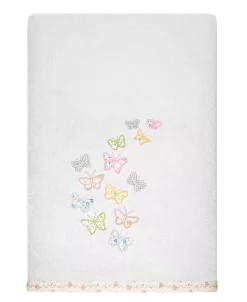 Linum Home Textiles Turkish Cotton Mariposa Embellished Towel Set, 3 Piece -Avanti Linens Shop 23173393 fpx