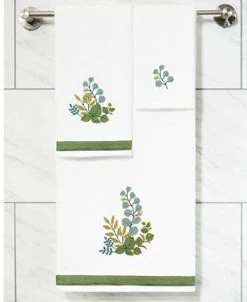 Linum Home Textiles Turkish Cotton Botanica Embellished Bath Towel Set, 2 Piece -Avanti Linens Shop 23173740 fpx