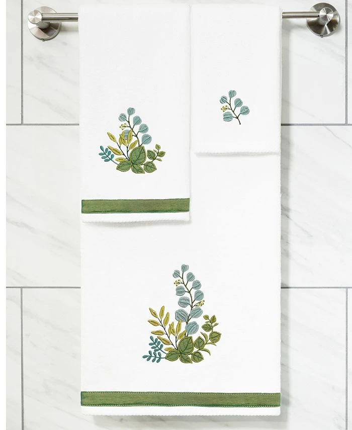 Linum Home Textiles Turkish Cotton Botanica Embellished Towel Set, 3 Piece 6 Linum Home Textiles Turkish Cotton Botanica Embellished Towel Set, 3 Piece - Image 4