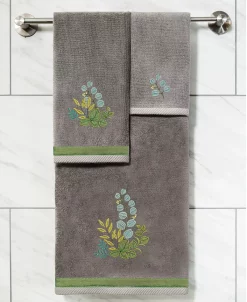 Linum Home Textiles Turkish Cotton Botanica Embellished Bath Towel Set, 2 Piece -Avanti Linens Shop 23175005 fpx