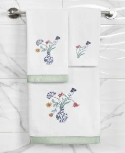 Linum Home Textiles Turkish Cotton Stella Embellished Towel Set, 4 Piece -Avanti Linens Shop 23175265 fpx