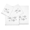 Linum Home Textiles Turkish Cotton Figi Embellished Towel Set, 4 Piece